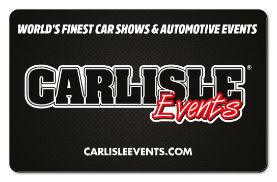 Carlisle Events logo over black background